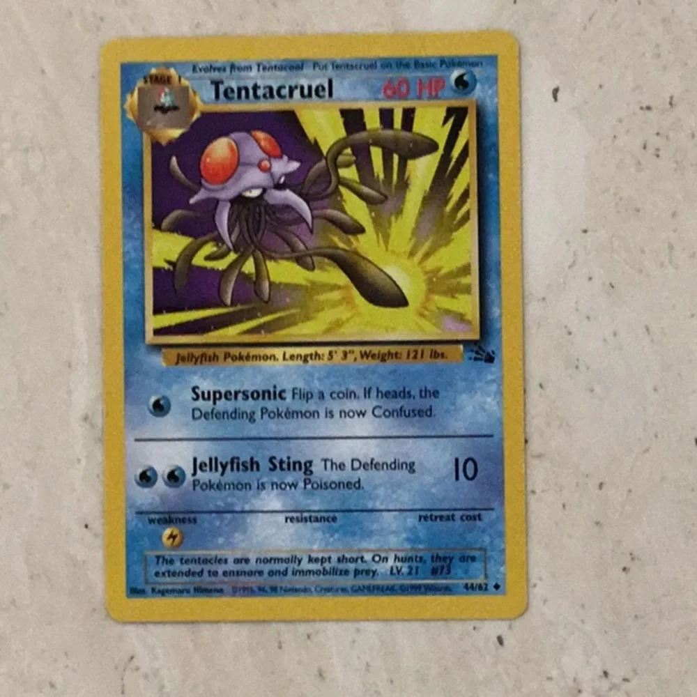 1999 Pokemon Cards Fossil Base Set Gastly Ekans Arbok Tentacruel Lot 8 Card